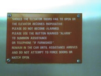 elevator sign