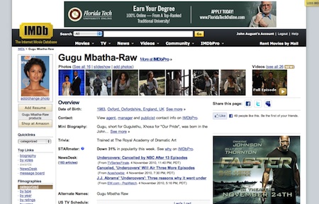 original IMDb layout
