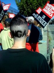 shaved head WGA