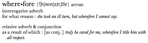 wherefore