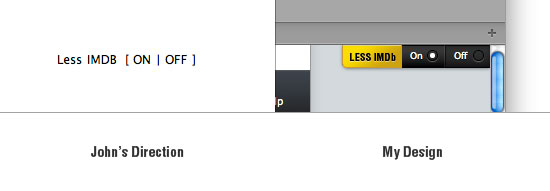 Less IMDb control concept and design. Less IMDb control concept and design.