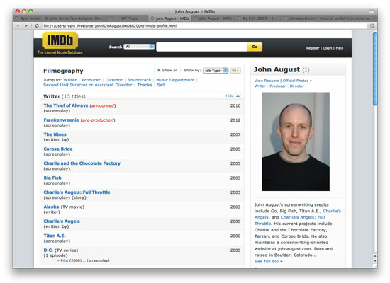 The first Less IMDb prototype. The first Less IMDb prototype.