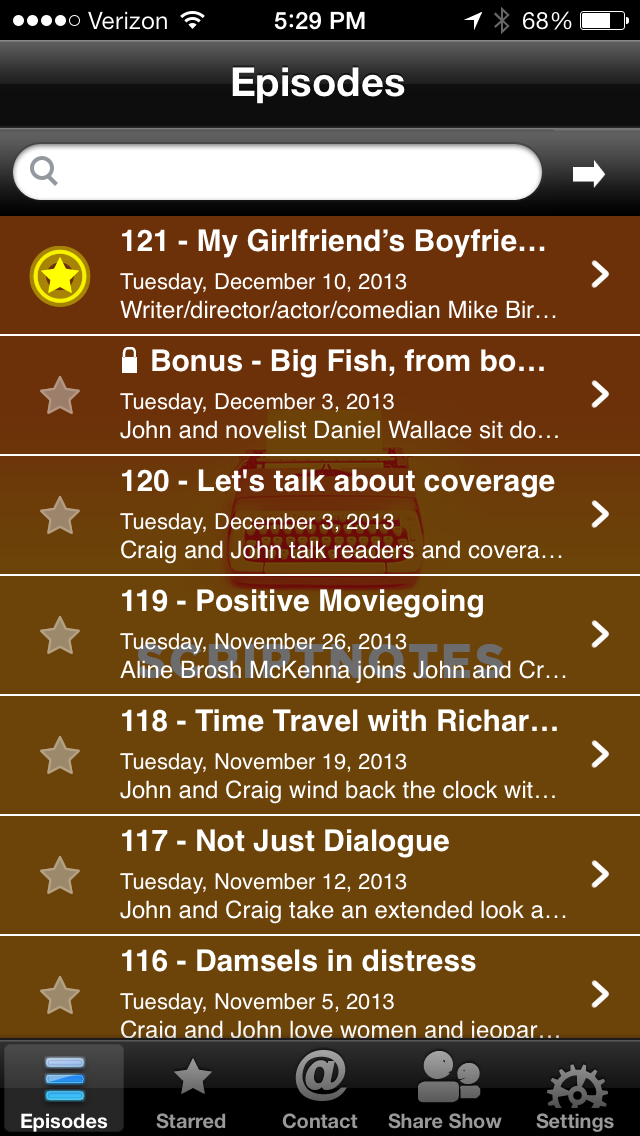 scriptnotes app screenshot