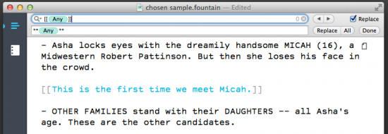 screenshot of find