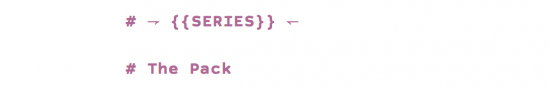 markup for SERIES directive