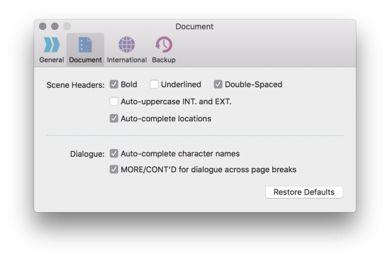 documents prefs