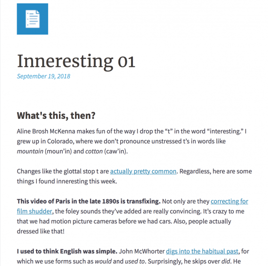 newsletter screenshot