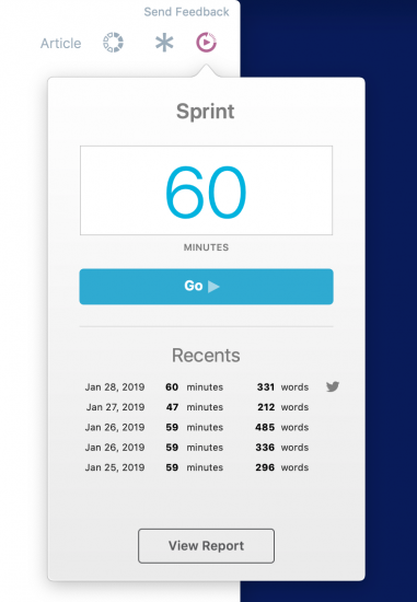 write sprint list